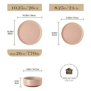 Tara 18 Piece Stoneware Dinnerware Set