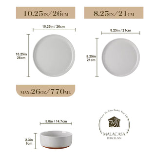 Tara Multicolor 24 Piece Dinnerware Set for 8