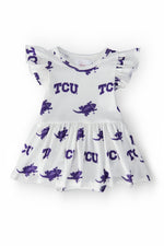 TCU White Frog Flutter Twirl Bodysuit