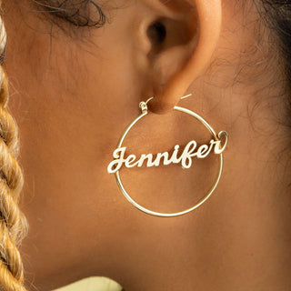 Hoop Name Earrings