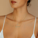 Layered Name Necklace with Heart