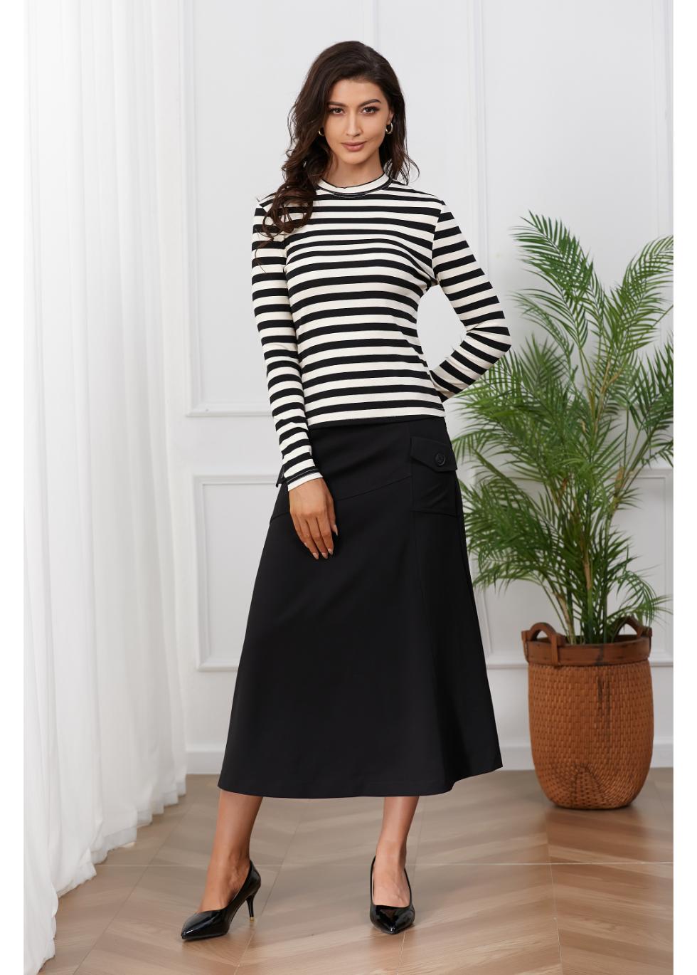 Black and White Striped Shirt