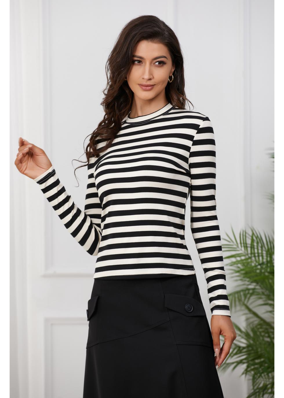Black and White Striped Shirt