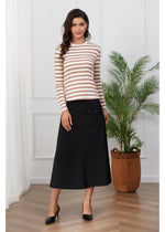 Mauve and White Striped Shirt