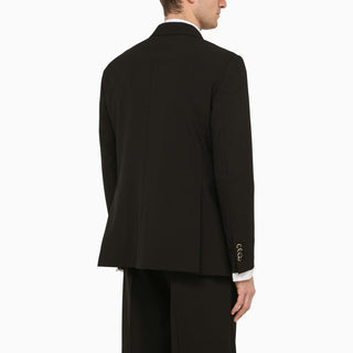 Black single-breasted jacket in wool blend - By Baano