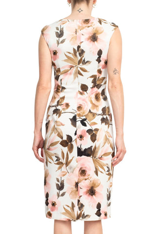 Connected Apparel Floral - Print Chiffon Midi Dress - Glamourous Grace