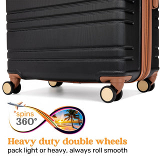Brickell 3 Piece Expandable Retro Luggage Set Travellty
