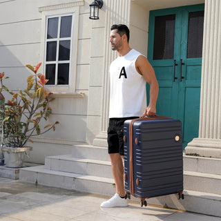 Brickell 3 Piece Expandable Retro Luggage Set Travellty