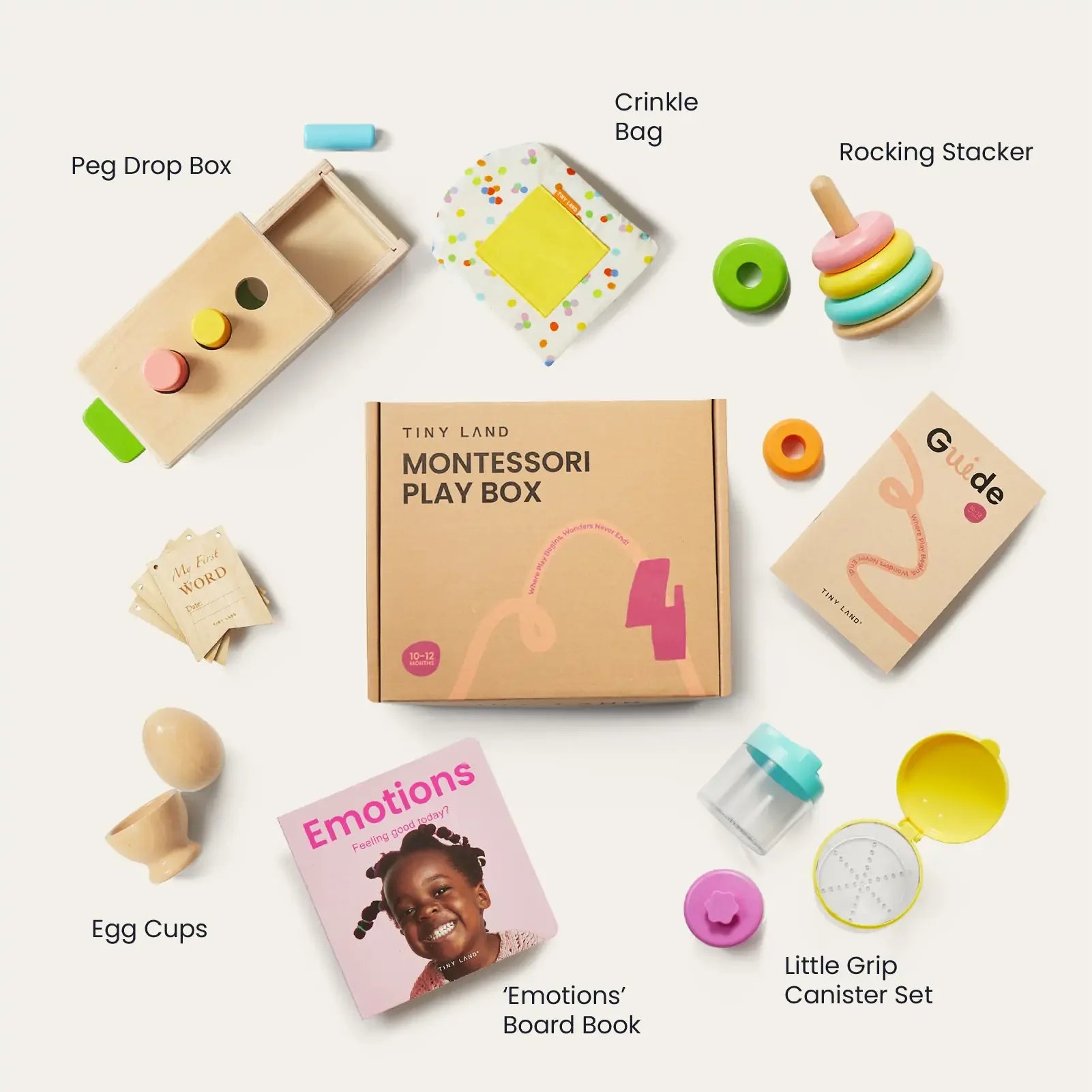 Tiny Land® Montessori Toys for Infants (10–12 Months)