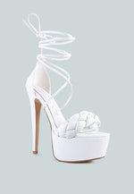 Twerk Tie-Up Braided High Platform Sandals London Rag International