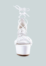 Twerk Tie-Up Braided High Platform Sandals London Rag International