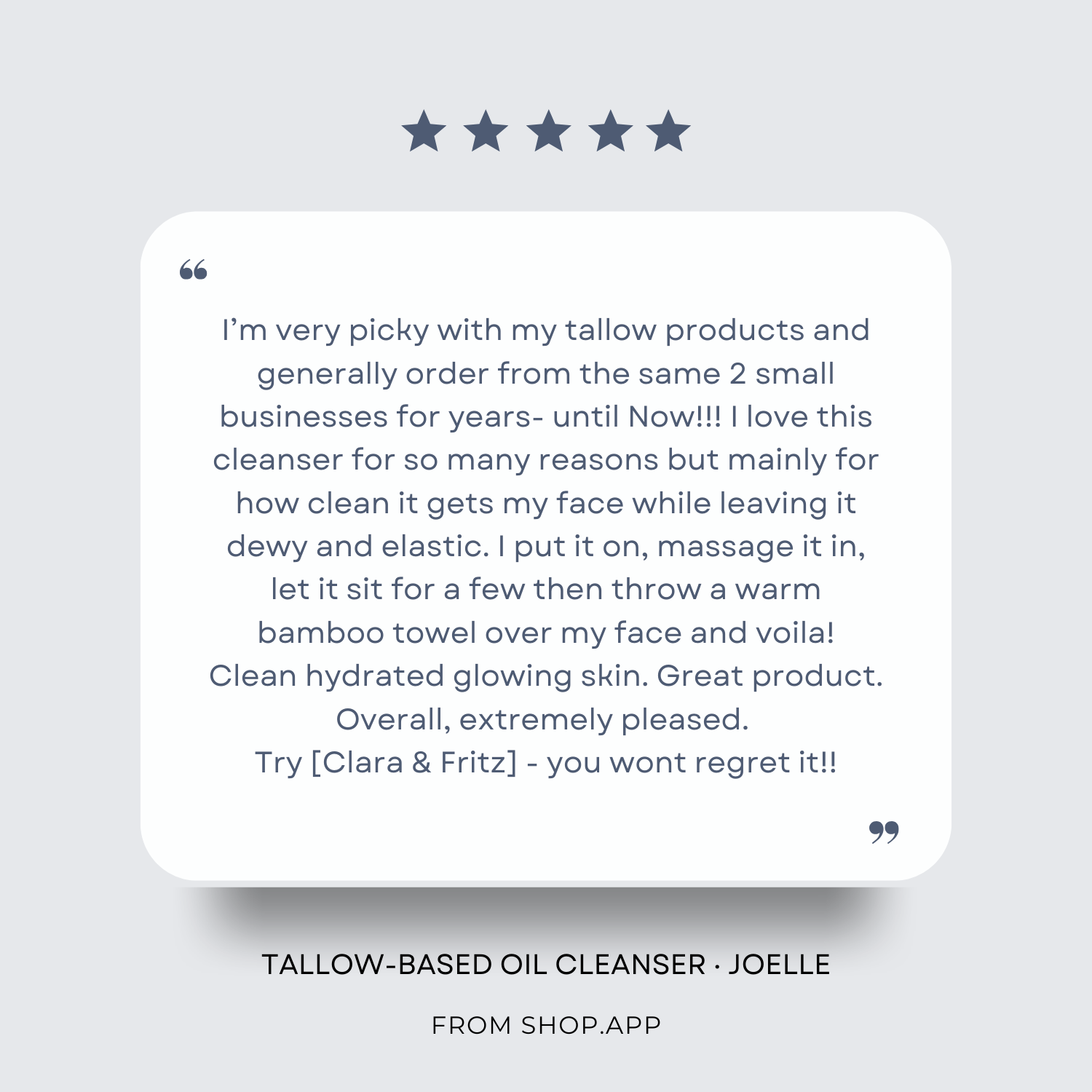 Tallow-Based Oil Cleanser - By Baano