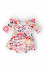 Tangerine Leaves Twirl Flutter Bodysuit