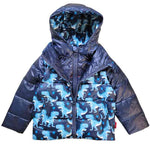 Car Seat Coat | The Road Coat Down - Navy Raptor Print