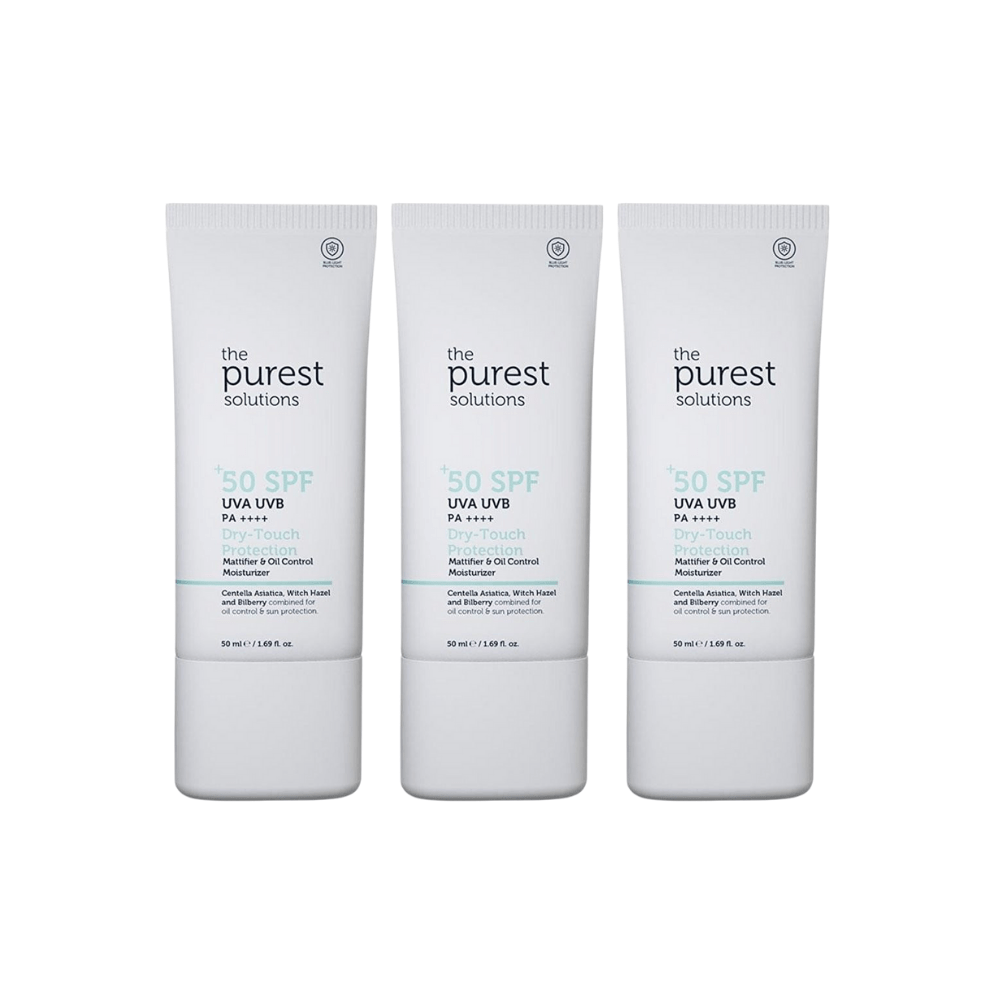 The Purest Solutions Matte Finish Sunscreen for Oily Skin 50 spf 50ml 3 Pack - By Baano