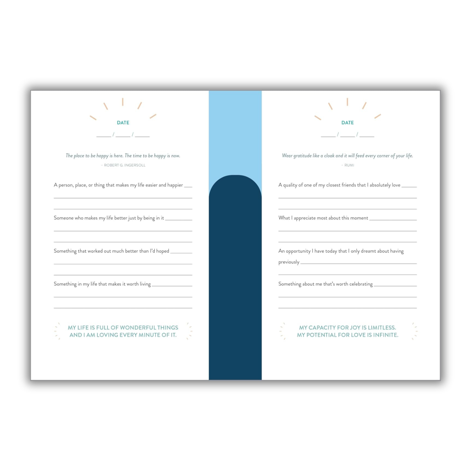 The 5-Minute Gratitude Journal: Give Thanks, Practice Positivity, Find Joy (Spiral Bound) Lay it Flat Publishing Group