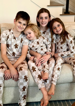 Bamboo Toddler & Kids Christmas Pajamas | Matching Family Holiday Set - Gingerbread