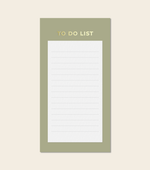 To Do List Notepad - Olive