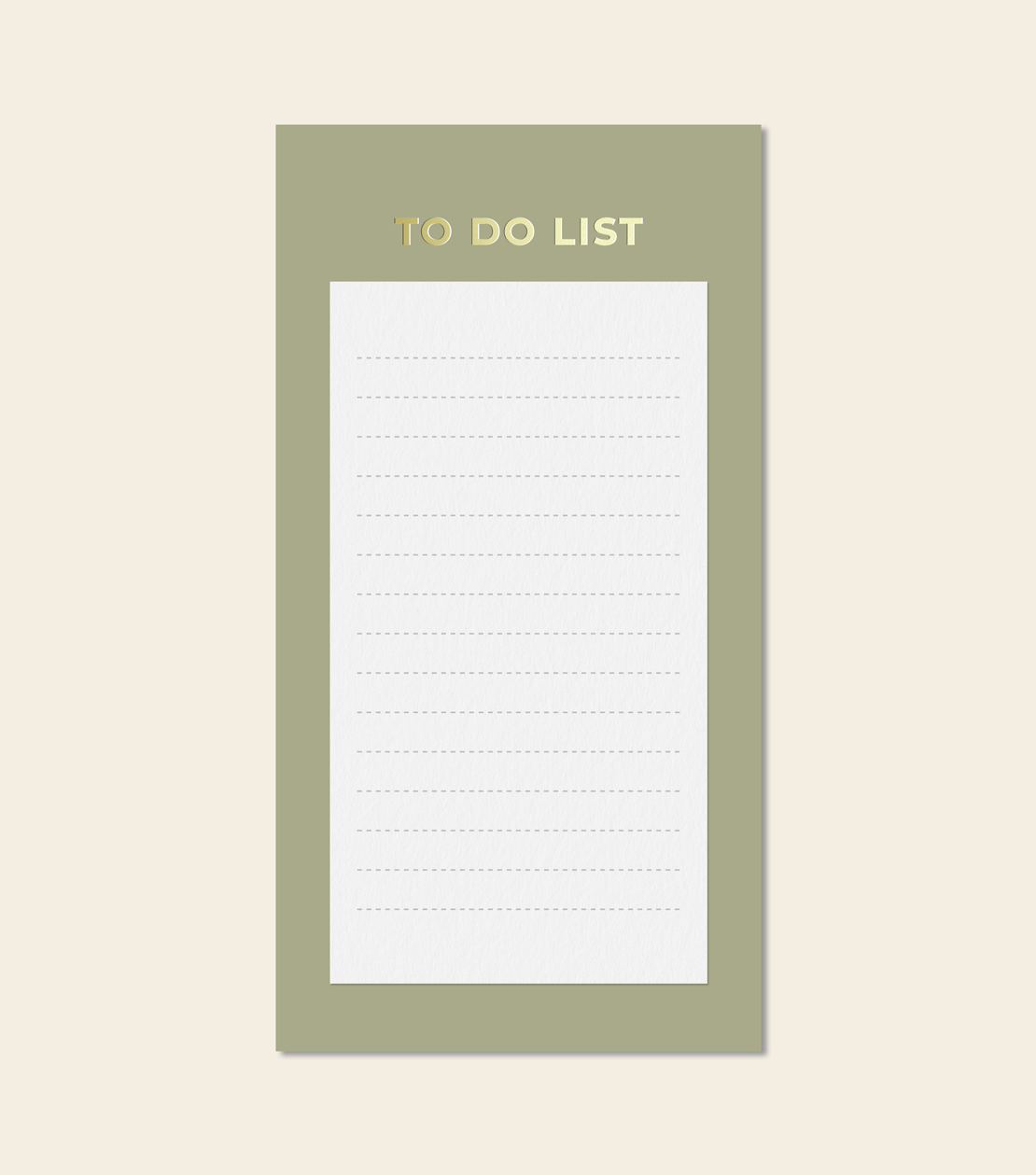 To Do List Notepad - Olive
