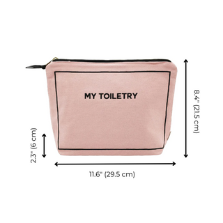 Toiletry Pouch with Coated Lining, Pink/Blush