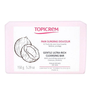 Topicrem Coconut Oil Extract Gentle Ultra Rich Cleansing Bar 150 gr
