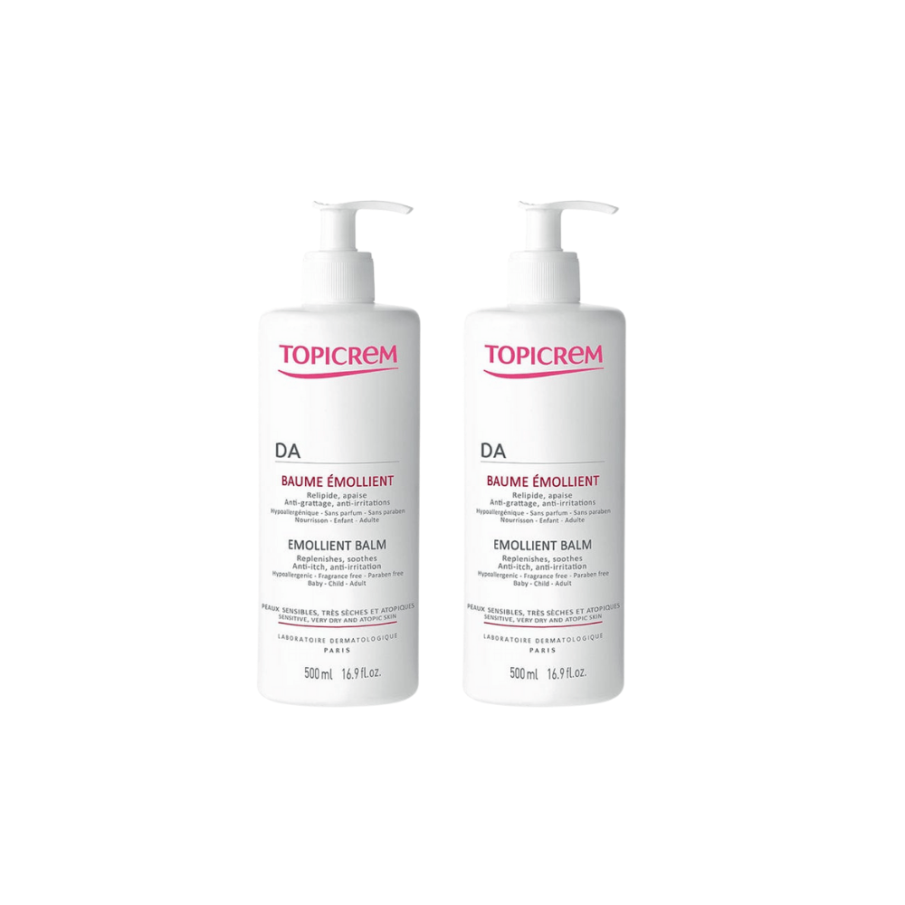 Topicrem DA Face and Body Emollient Balm 500 ml 2 Pack - By Baano
