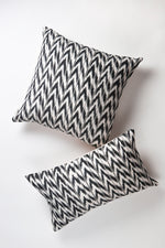 Toto Black + White Ikat Pillow