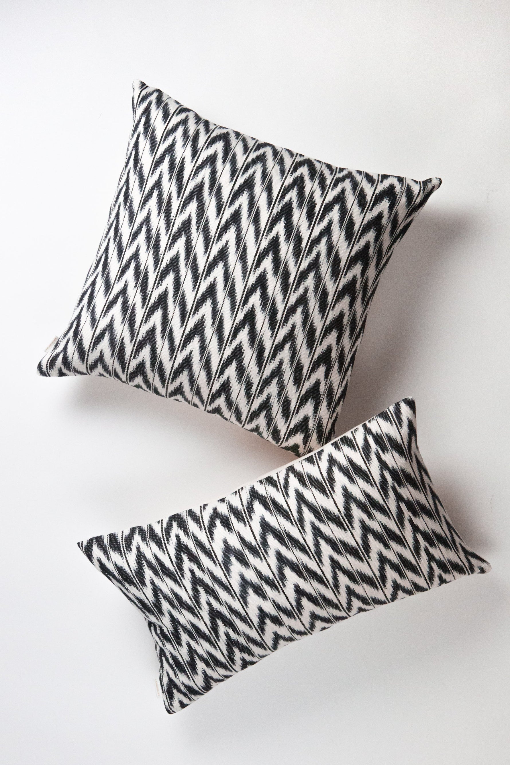 Toto Black + White Ikat Pillow
