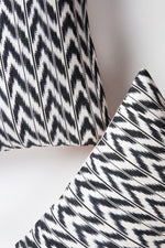 Toto Black + White Ikat Pillow