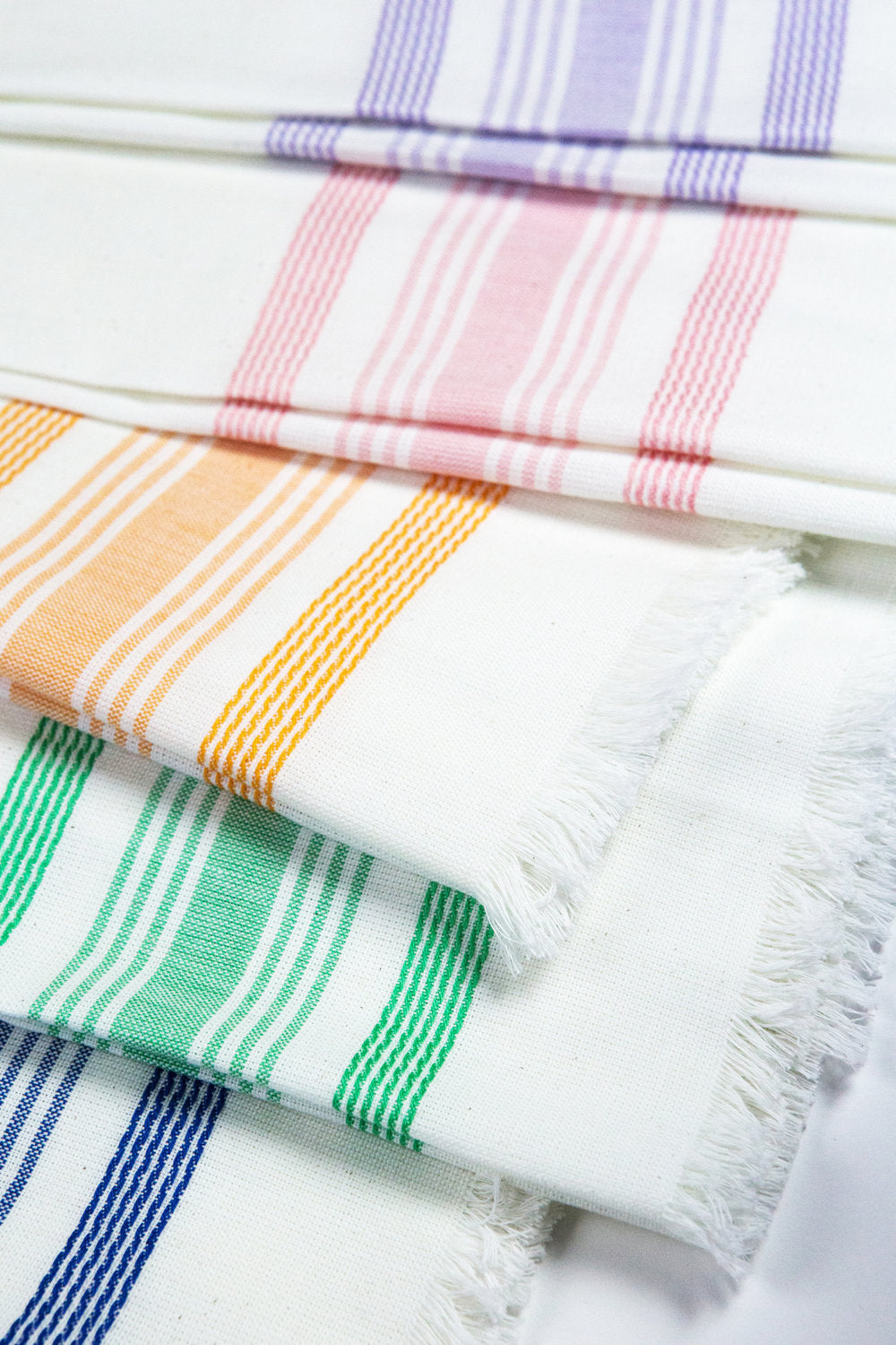 White & Orange Kitchen Towel