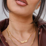 THICK 5mm Iced Initial Block Name Necklace