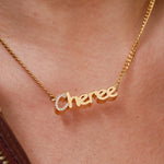 THICK 5mm Iced Initial Block Name Necklace
