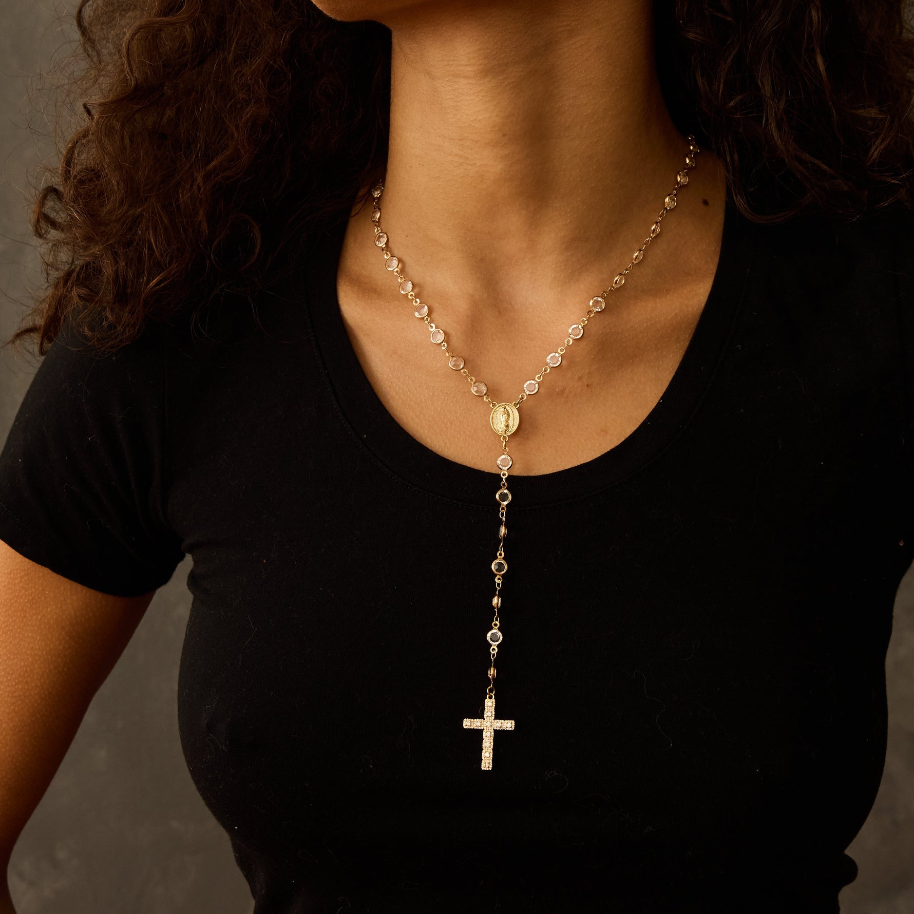 Divine Elegance Rosary Necklace