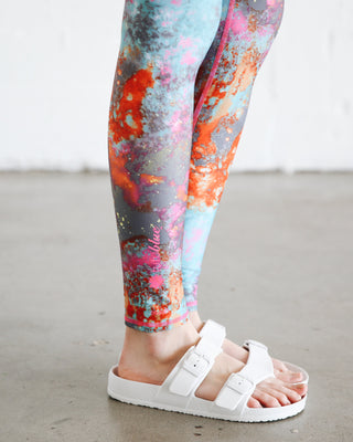 Women's UPF 50+ Sun Protective Swim Leggings - Koi Pond