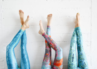 Women's UPF 50+ Sun Protective Swim Leggings - Koi Pond