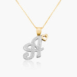 Two-tone Initial Necklace