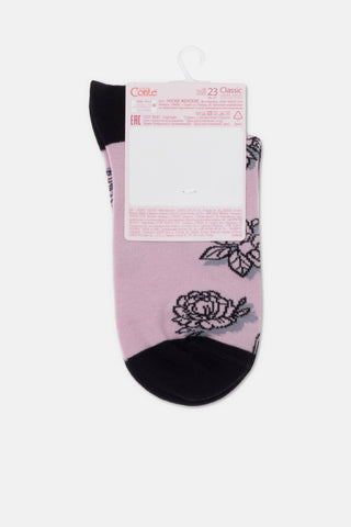 Conte Cotton Socks Classic - 435 Flowers With Shadow - By Baano