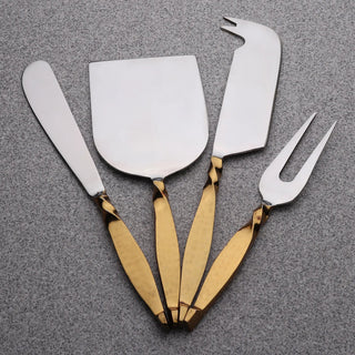 TWISTED URBAN GOLD CHEESE KNIFE 4 PC. SET