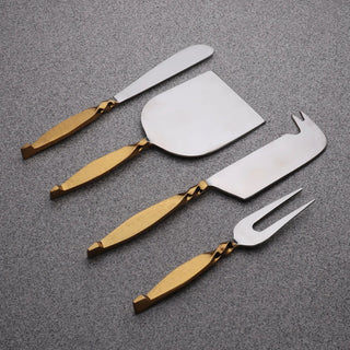 TWISTED URBAN GOLD CHEESE KNIFE 4 PC. SET