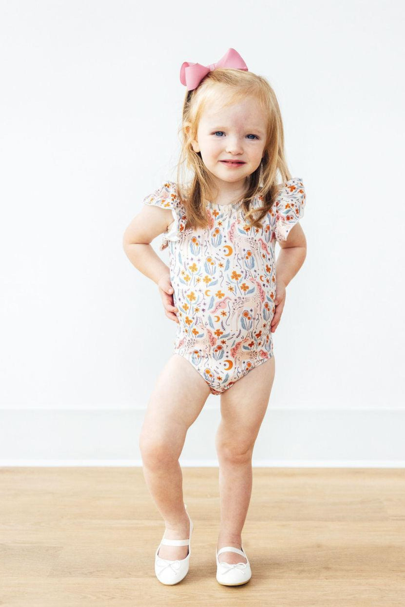 Unicorn Soiree S/S Flutter Sleeve Leotard