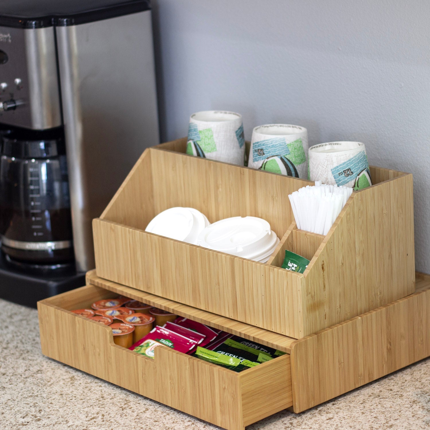 Bamboo Large Drawer & All-In-One Organizer Set