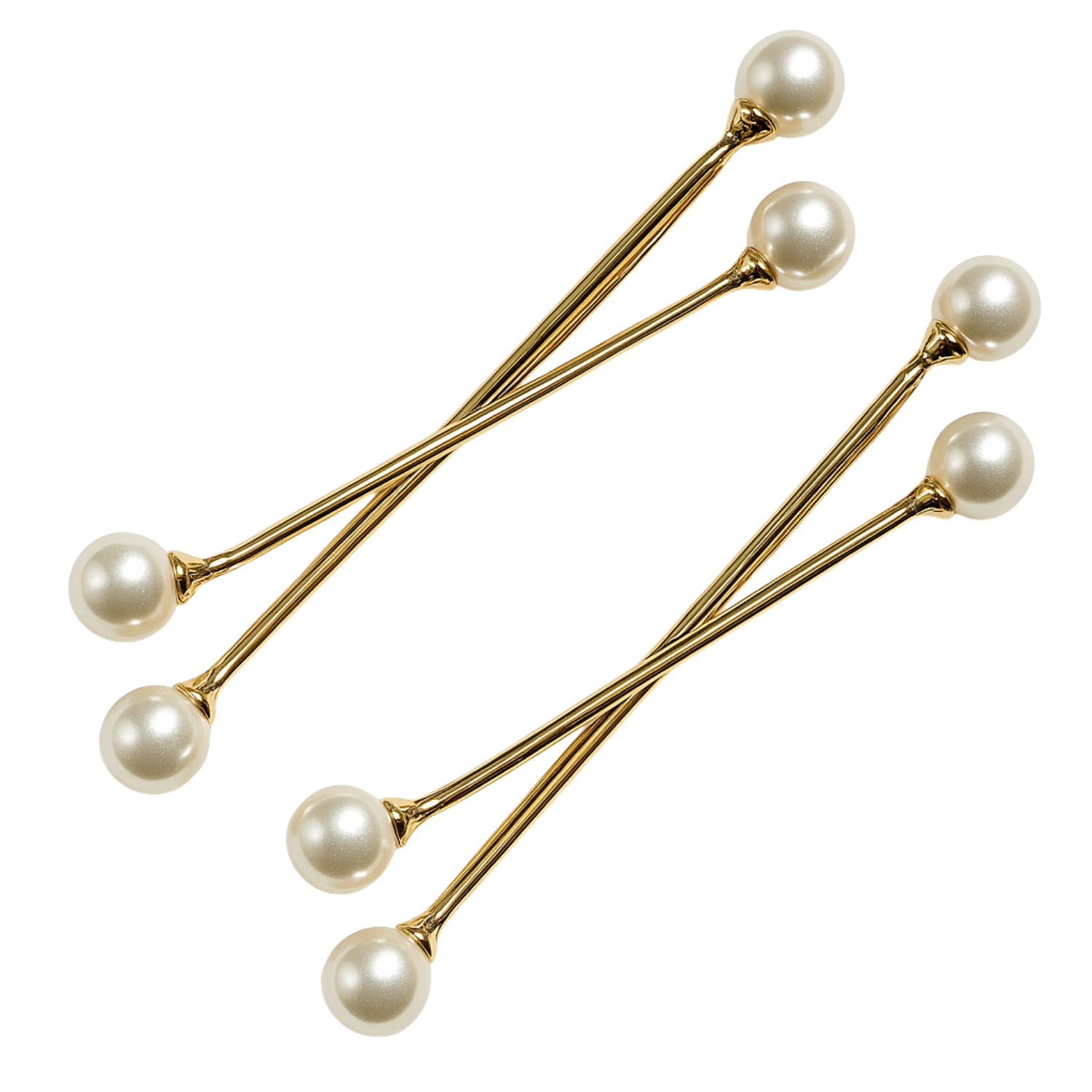 Elegant Pearlesque Hair Pin Duo Set