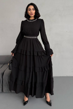 Simple Black Dress - Long Maxi - By Baano