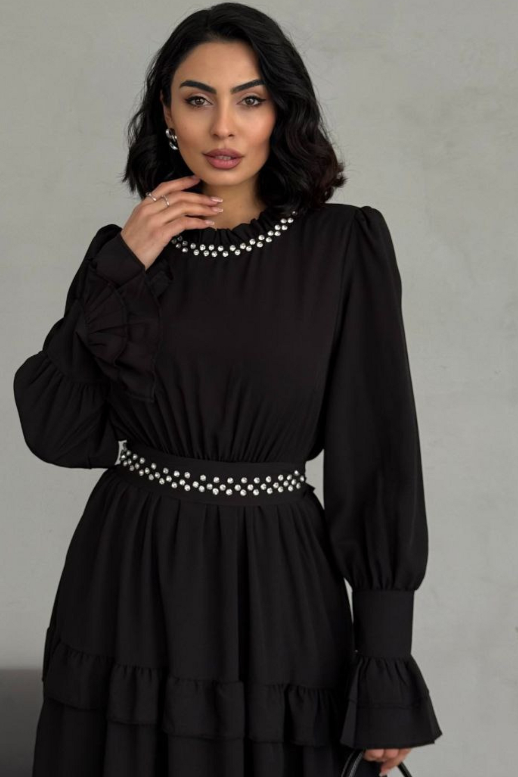 Simple Black Dress - Long Maxi - By Baano