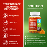 5000 IU Vitamin D3 With Vitamin K2 & Black Seed Oil - By Baano