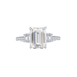 2.5ct Emerald Cut Moissanite Engagement Ring Ring Deluxe Fine Jewelry
