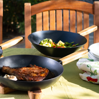 Forest 12" Carbon Steel Wok - By Baano