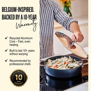Maestro 3.5 Qt. Nonstick Sauté Pan with Lid - By Baano