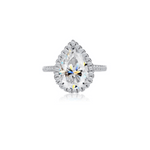 2.0ct Pear Cut Moissanite Diamond Engagement Ring Ring Deluxe Fine Jewelry