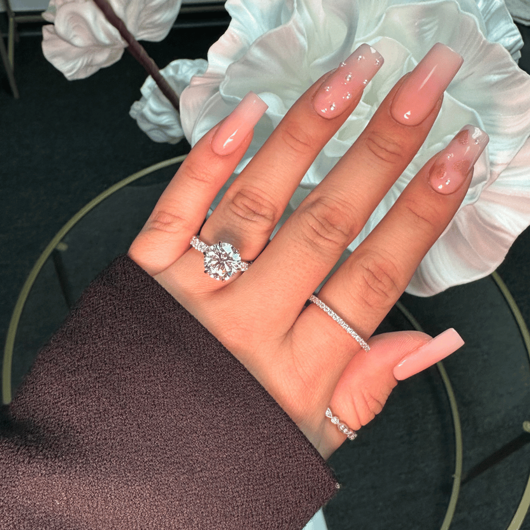 3.5ct Round Cut Moissanite Double Hidden Halo Engagement Ring Ring Deluxe Fine Jewelry